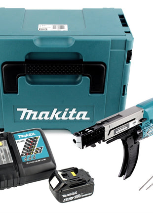 Makita DFR 750 RM1J Akku Magazinschrauber 18 V 45-75mm + 1x Akku 4,0Ah + Ladegerät + Makpac - Toolbrothers