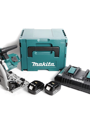 Makita DSP 600 PGJ Akku Tauchsäge 36V (2x18V) Brushless + 2x Akku 6,0Ah + Doppellladegerät + Makpac - Toolbrothers