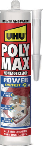 UHU Kleb und Dichtstoff POLY MAX POWER glasklar 4000353481  1 - toolbrothers