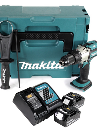 Makita DHP 451 RFJ Akku Schlagbohrschrauber 18 V 80 Nm + 2x Akku 3,0Ah + Ladegerät + Makpac - Toolbrothers