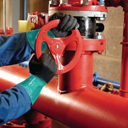 ANSELL Chemikalienhandschuhe AlphaTec 58-270 Größe 9 flaschengrün/anthrazitgrau ( 4000371506 )