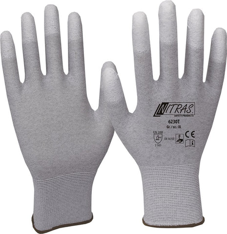 NITRAS Handschuhe  Größe 9 grau/weiß ( 4000371799 )