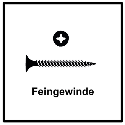 Technofast GF3535TD 12000 x Gipskartonschrauben Trockenbauschrauben 3,5 x 35 PH2 Feingewinde - Toolbrothers