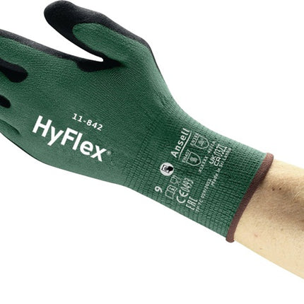 ANSELL Handschuhe HyFlex 11-842 Größe 9 schwarz/grün ( 4000391309 )