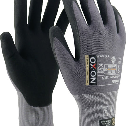 Guanti OX-ON Flexible Advanced 1905 taglia 12 nero/grigio chiaro ( 4000391390 )