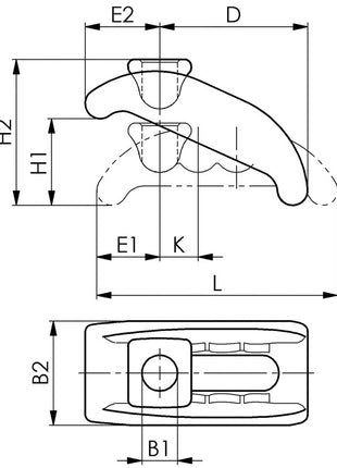 AMF Spannpratze Nr. 6313K Größe 13 für T-Nut 12 + 14 mm ( 4000603000 )