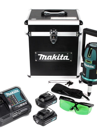 Makita SK 312 GDSA Akku Multi Linienlaser Kreuzlinienlaser selbstnivellierend Grün 10,8V + 2x Akku 2,0Ah + Ladegerät + Koffer - Toolbrothers