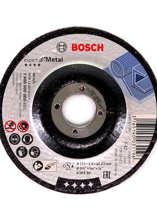 Bosch Trennscheiben für Metall - 115 x 22,23 mm, gekröpft - 25 Stück ( 2608600005 ) - Toolbrothers