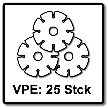 Makita Diamak 125 mm 25 Stk. ( 25x D-61139 ) Diamant Trennscheibe für Stein, Beton Aufnahme 22,23 mm - Toolbrothers