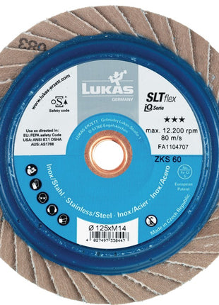 LUKAS Disque à lamelles SLT flex Ø 125 mm Granulométrie 40 plat ( 4000840345 )