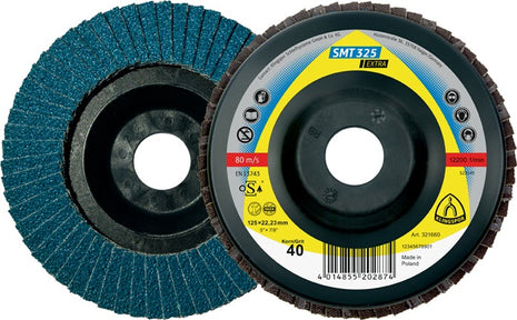 KLINGSPOR Roue à lamelles SMT 325 Extra Ø 115 mm Granulométrie 40 droite ( 4000842813 )