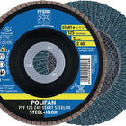 Disco lamellare PFERD POLIFAN Z START STEELOX Ø 125 mm grana Z-40 piatta ( 4000844218 )