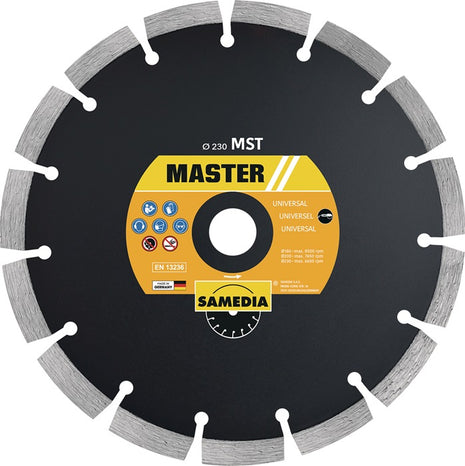 Disque à tronçonner diamanté SAMEDIA MST Ø 300 mm alésage 20 mm (4000844270)