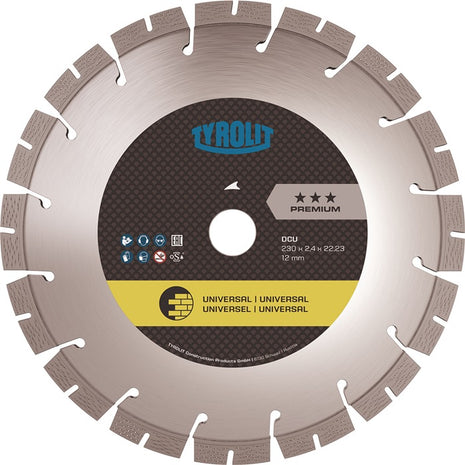 Disco de corte diamantado TYROLIT DCU Premium Ø 125 mm, diámetro 22,23 mm (4000845041)