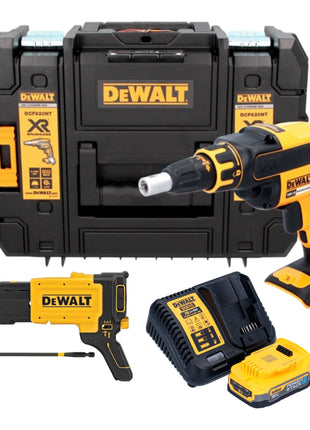 Atornillador para paneles de yeso a batería DeWalt DCF 620 E1T 18 V 30 Nm sin escobillas + 1x batería Powerstack 1,7 Ah + cargador + TSTAK