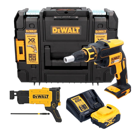 Avvitatore a batteria per cartongesso DeWalt DCF 620 P1T 18 V 30 Nm senza spazzole + 1x batteria ricaricabile 5,0 Ah + caricatore + TSTAK