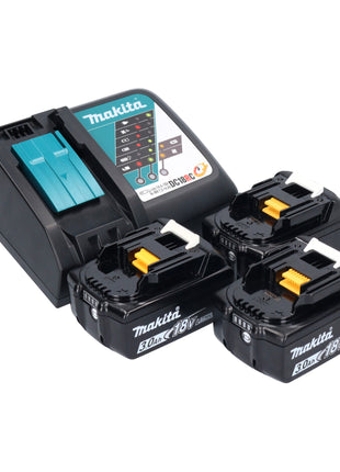 Makita DHP 482 F3JB taladro percutor inalámbrico 18 V 62 Nm negro + 3x baterías 3,0 Ah + cargador + Makpac