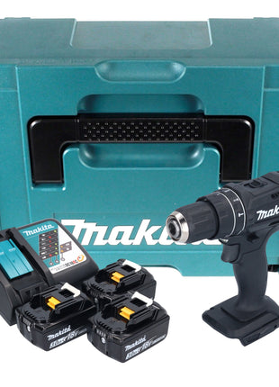 Makita DHP 482 F3JB Akumulatorowa wiertarko-wkrętarka udarowa 18 V 62 Nm czarna + 3x akumulator 3,0 Ah + ładowarka + Makpac