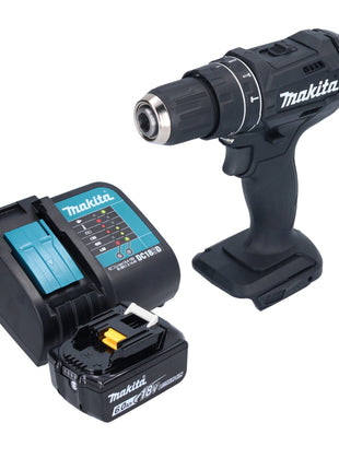 Makita DHP 482 SG1B Perceuse-visseuse à percussion sans fil 18 V 62 Nm noire + 1x batterie 6,0 Ah + chargeur