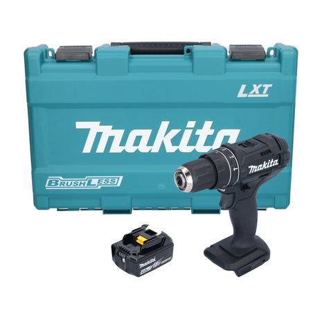 Makita DHP 482 M1KB taladro percutor inalámbrico 18 V 62 Nm negro + 1x batería 4,0 Ah + estuche - sin cargador