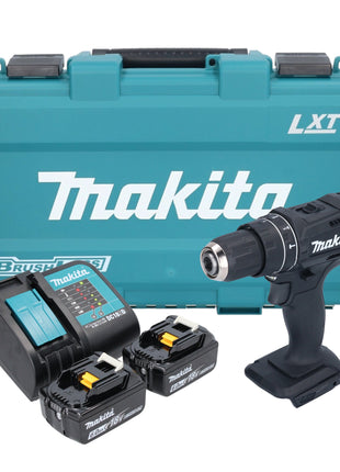 Makita DHP 482 SGKB akumulatorowa wiertarko-wkrętarka udarowa 18 V 62 Nm czarna + 2x akumulator 6,0 Ah + ładowarka + walizka