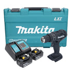 Makita DHP 482 SGKB Perceuse-visseuse à percussion sans fil 18 V 62 Nm noire + 2x batterie 6,0 Ah + chargeur + coffret