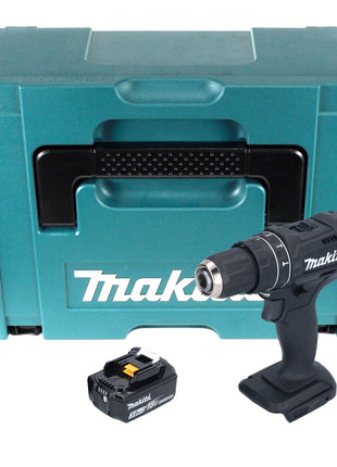 Makita DHP 482 F1JB Perceuse-visseuse à percussion sans fil 18 V 62 Nm noire + 1x batterie 3,0 Ah + Makpac - sans chargeur