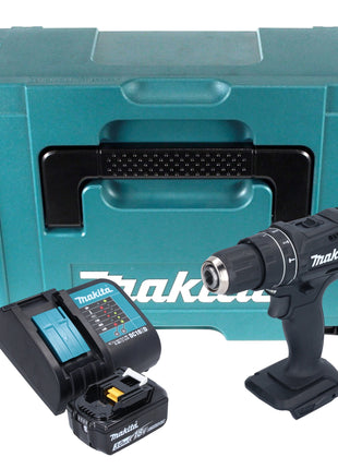 Makita DHP 482 SF1JB Perceuse-visseuse à percussion sans fil 18 V 62 Nm noire + 1x batterie 3,0 Ah + chargeur + Makpac