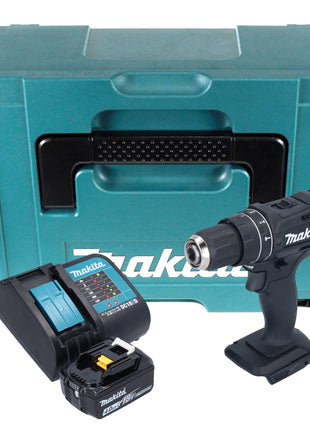 Makita DHP 482 SM1JB Akku Schlagbohrschrauber 18 V 62 Nm Schwarz + 1x Akku 4,0 Ah + Ladegerät + Makpac