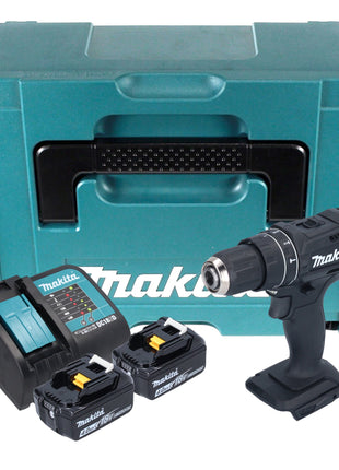 Makita DHP 482 SMJB Akku Schlagbohrschrauber 18 V 62 Nm Schwarz + 2x Akku 4,0 Ah + Ladegerät + Makpac