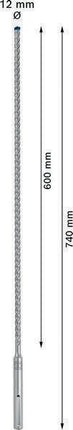 Taladro percutor BOSCH Expert SDS max-8X Ø 12 mm longitud útil 600 mm longitud 740 mm (4000909889)