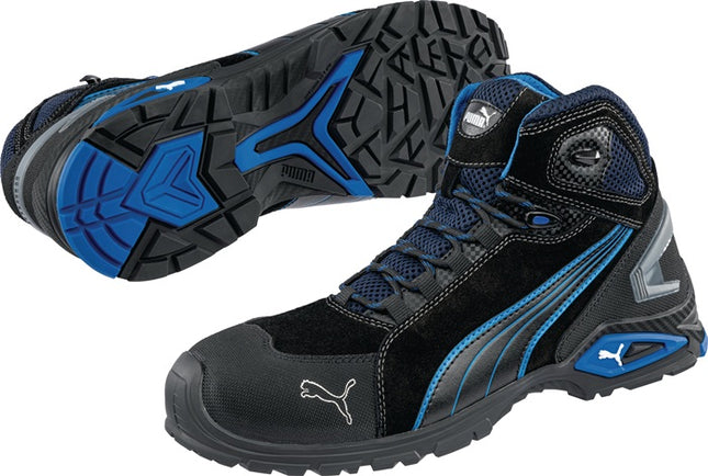 PUMA stivali di sicurezza Rio Black Mid taglia 43 nero/blu ( 4300700413 )