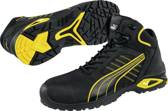 PUMA stivali di sicurezza Amsterdam Mid taglia 42 nero/giallo ( 4300700432 )