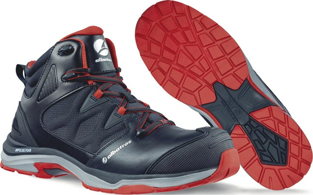 ALBATROS stivali di sicurezza ULTRATRAIL BLACK MID taglia 43 nero/rosso ( 4300700563 )
