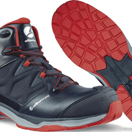 ALBATROS stivali di sicurezza ULTRATRAIL BLACK MID taglia 46 nero/rosso ( 4300700566 )