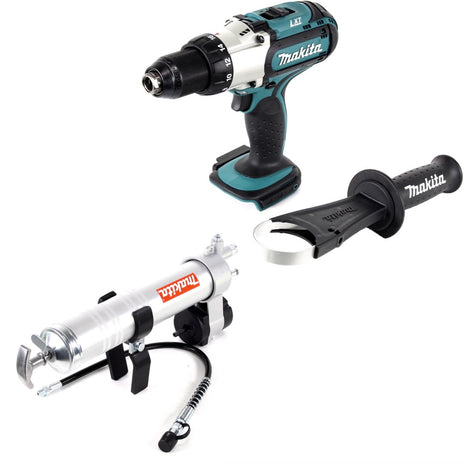 Makita DDF 451 Z 18 V Li-Ion Akku Bohrschrauber Solo + Makita Fettpresse passend zu 1/4" Innensechskant Aufnahme - Toolbrothers