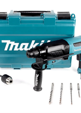 Makita HR 2630 X7 - 800 Watt 2,4 Joule Bohrhammer mit SDS - Plus Aufnahme im Koffer + 5-tlg SDS-VPlus Hammerbohrer-Set - Toolbrothers