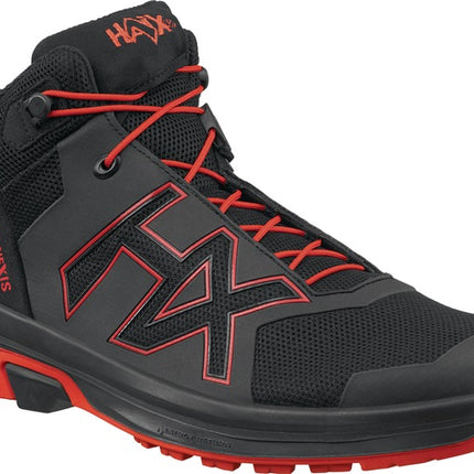 HAIX scarpa per il tempo libero CONNEXIS Go GTX mid taglia 9 (43) nero/rosso ( 4721000713 )