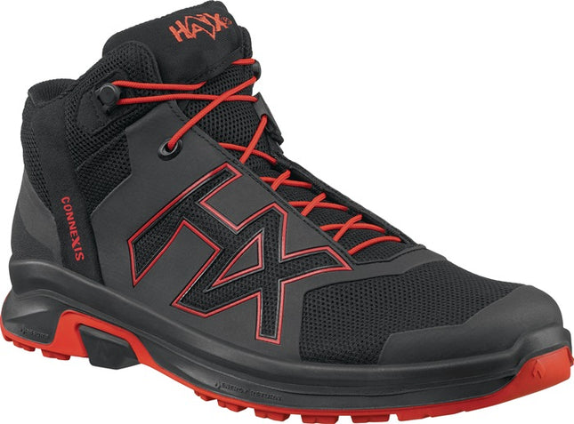 HAIX scarpa per il tempo libero CONNEXIS Go GTX mid taglia 10 (45) nero/rosso ( 4721000715 )