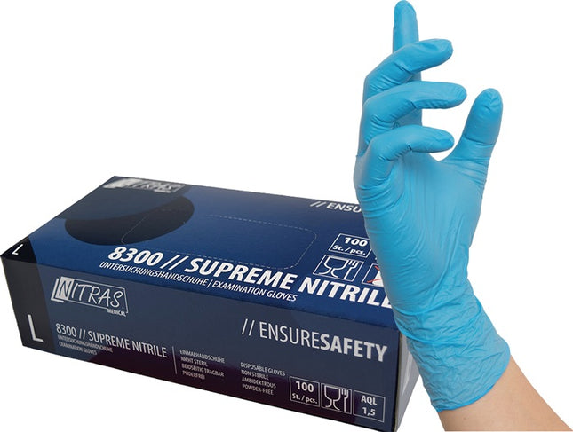 Guanti monouso NITRAS SUPREME NITRILE taglia XL blu ( 8000236477 )