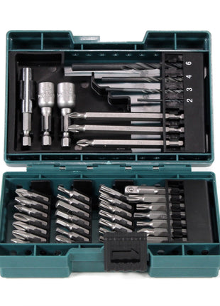 Makita DHP 483 SM1 Akku Schlagbohrschrauber 18 V 40Nm im Transportkoffer + 1x 4,0 Ah Akku + Ladegerät + 38 tlg. Bit- & Bohrer Set - Toolbrothers