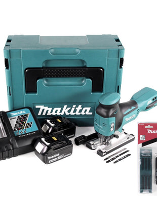 Makita DJV 181 RTJ Akku Pendelhubstichsäge 18V Brushless + 1x Akku 5,0Ah + Ladegerät + 17x Sägeblatt + Makpac - Toolbrothers