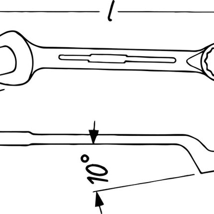HAZET Chiave combinata 603 SW 8 mm Lunghezza 120 mm ( 8000465099 )