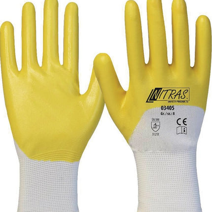 Guanti NITRAS 03405 taglia 8 bianco/giallo ( 8000636642 )