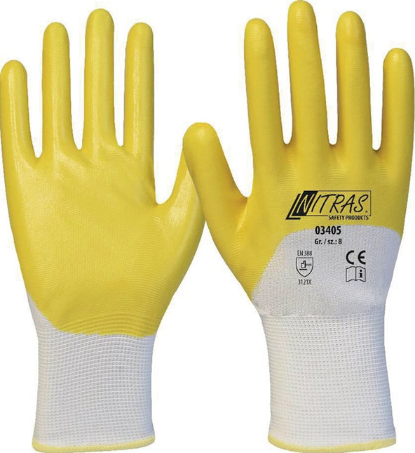 Guanti NITRAS 03405 taglia 8 bianco/giallo ( 8000636642 )