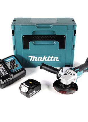 Makita DGA 511 RT1J Akku Winkelschleifer 18V 125mm Brushless + 1x Akku 5,0Ah + Ladegerät + Makpac - Toolbrothers