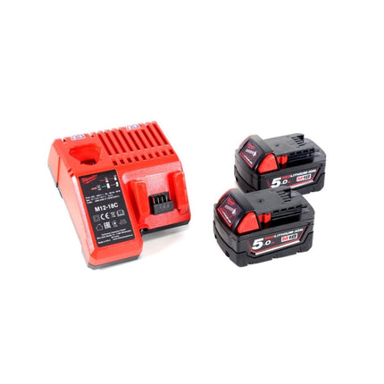 Milwaukee M18 VC2-502C Akku-Nass-/Trockensauger 18 V + 2x Akku 5,0 Ah + Ladegerät - Toolbrothers