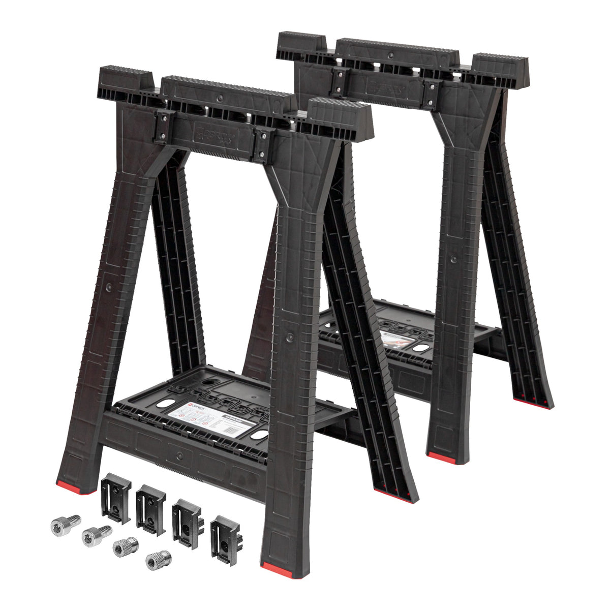 Toolbrothers RHINO Set di cavalletti da officina + Custom Connect 580 x 770 mm Capacità di carico 350 kg