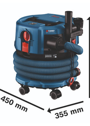 Bosch GAS 18V-12 MC Professional Akku Staubsauger BITURBO Brushless ( 06019K2000 ) + Zubehör - ohne Akku, ohne Ladegerät