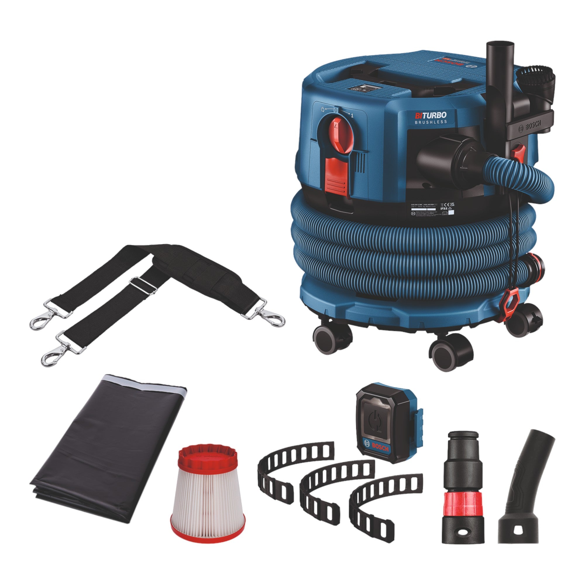 Bosch GAS 18V 12 MC Professional Akku Staubsauger BITURBO Brushless 06019K2000 Zubehoer ohne Akku ohne Ladegeraet 0 - toolbrothers